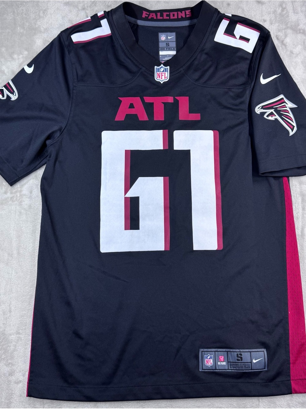 Nike Atlanta Falcons #61 Black & Red Football Jersey